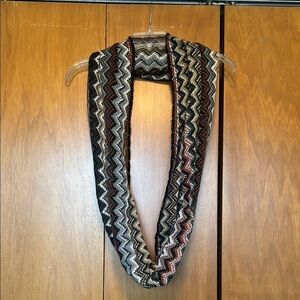 Chevron Patterned Infinity Scarf
